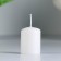 Set of candles - cylinders, 4x5 cm, set 3 pcs, white
