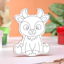 Раскраска-магнит "Оленёнок", многоразовая, 8х6,5 см