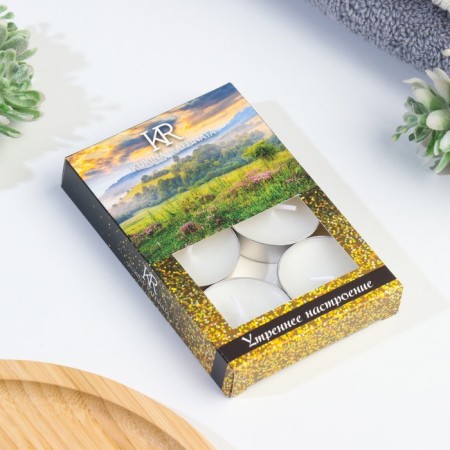 Aromatic tea candle 6 pcs. In under the box, "morning mood"-3
