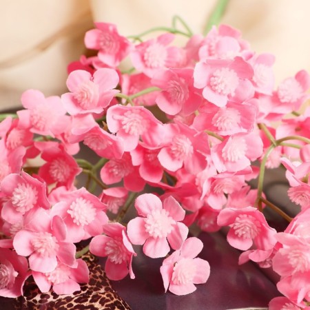 Artificial stained flowers 2x60 cm, pink mix-1