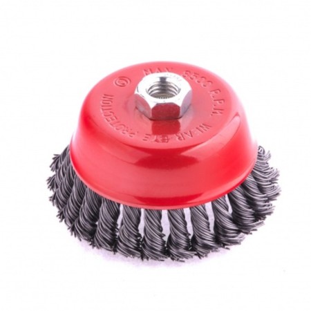 Matrix ushm brush, d = 100 mm, m14, cup, twisted wire 0.8 mm-2