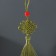 Textile suspension, plastic "Knot of happiness and infinity" olive 8.5 cm
