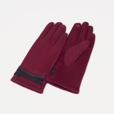 Female gloves, size 7.5, without insulation, burgundy color
