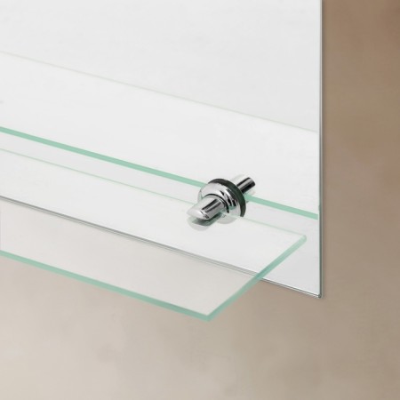 Wall mirror, 70 x50 cm, with a shelf, with 2 brackets-2