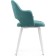 Stool on a metal frame Gutride metal/velor, white/green 51x56x82 cm