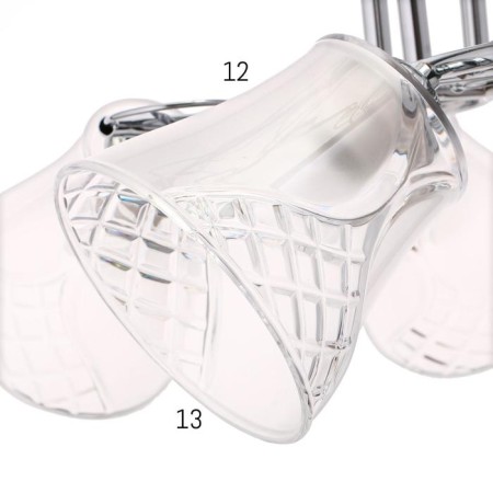 Economic light chandelier 30101/5 5x60W E27, chrome, 60x60x28 cm-2
