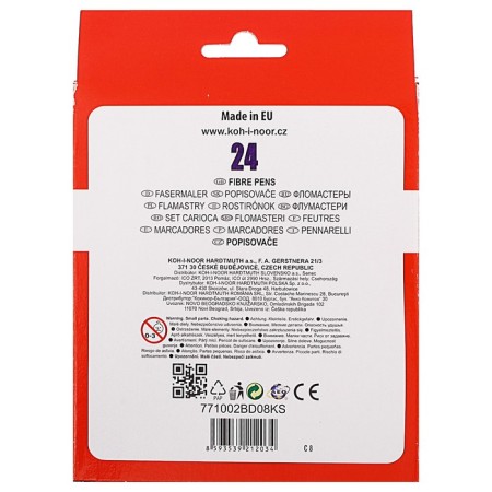 Fleeters 24 colors Koh-I-Noor 1002/24 Rinse triggered, cardboard packaging, euro suspension-2