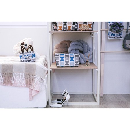 Basket for storage with handles of the share "sand", 23.5 × 17 × 12 cm, blue color-5