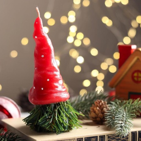Decorative candle "Forest Gnome", 14.5x7 cm-1