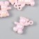 Decor for creativity Plastic "Pension Bear with a loop" Direct pink 3x1.4x3.1 cm