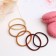 Hair elastic band "Tofi" (set 20 pcs) 3.5 cm, brown