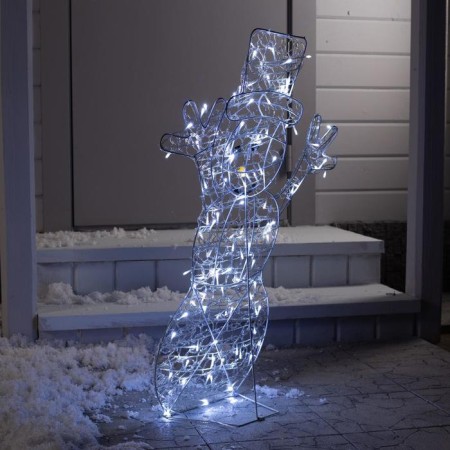 LED figure "Snowman" 65 × 90 × 20 cm, metal, 31 V, glow of white-2