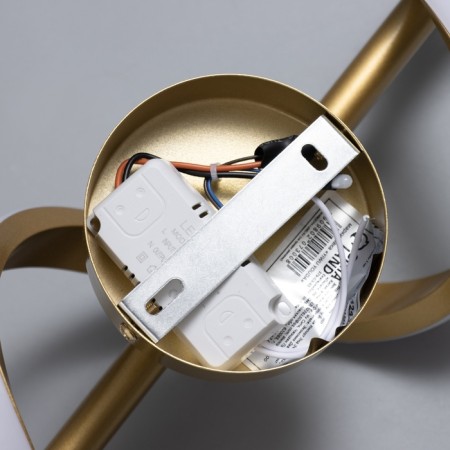 Sconces "curl" Led 3000k gold 40x12x12cm-6
