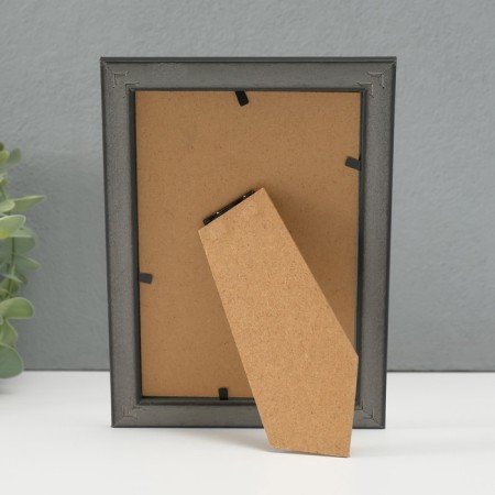 Photo frame plastic 10x15 cm "Roots" black with gold 19x14 cm-3