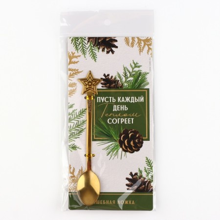 A spoon with a molding pen "Let it warm every day with a warmth", 13 x 2.5 cm-6