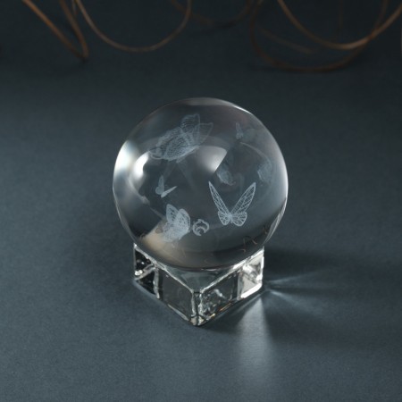 Souvenir glass ball "Butterflies" d = 6 cm-4
