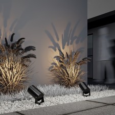 Landscape lamp Outdoor O050FL-L15GF3K, 15W, 16.8x22.2 cm, LED, 1200LAM, 3000K, graphite color