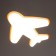 Causteen with PDU "Boeing" 1x LED 80W orange 59x54x8 cm Bayerlux