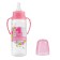 A bottle for feeding “My first bottle”, a classic throat, with handles, 250 ml., 0 months, pink color