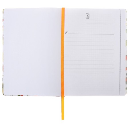 Notepad A5 96 sheets in the Soyki cage, solid cover, matte lamination, software, selective varnish, elastic band, liesse, block 70 g/m2-2