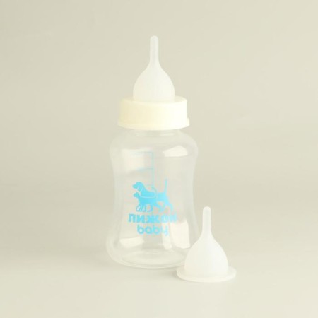 A set for feeding "Pigzon", a bottle of 150 ml, with 2 nipples and a ruff, white-8