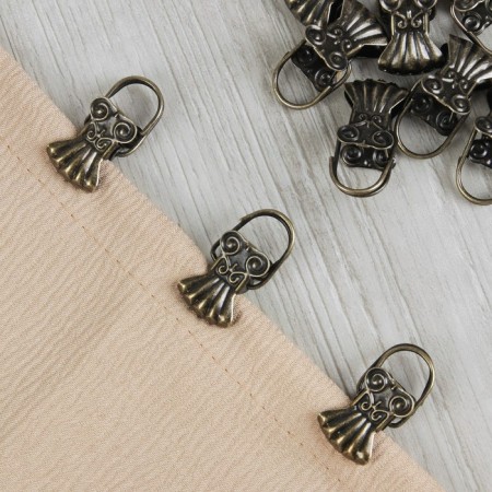 Curtain for curtains "shell", 30 × 15 mm, 10 pcs, bronze color-1