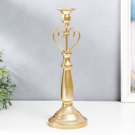 Summary Metal for 1 candle "Heart" gold 34x11.5x11.5 cm-1