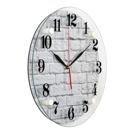 Watch wall, interior "bricks", D-30 cm, silent-1