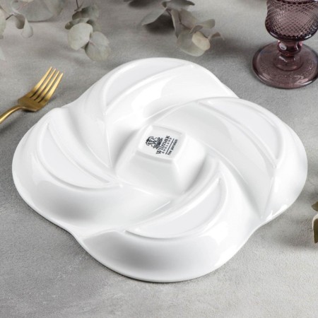 Porcelain ration 5 cells wilmax, d = 30 cm, white color-1