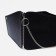 Women's belt, width 12 cm, on lightning, black color