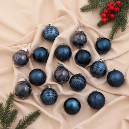 Set of balls plastic D-5 cm, 16 pcs "Festival" Blue
