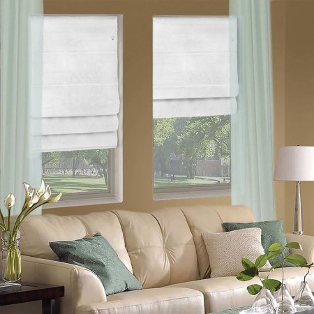 Roman curtain 80x160 cm "Fllock White"-5