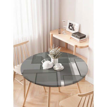 Tables on the table “Obligation of rectangles”, round, oxford, elastic band, size 120x120 cm, diameter 75-100 cm-2