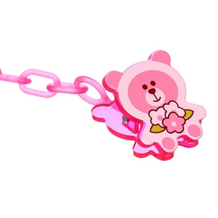 Nipple set - a dummy with a holder, SL, CL +6 months, with a cap “Butterfly”, pink-6