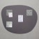 Wall mirror, rotary, 55x50 cm, with 3 plates