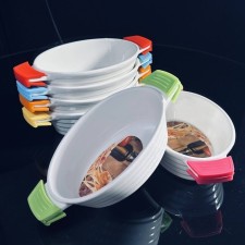Set of Lenardi salad bowls, oval, length 19 cm, 6 pcs