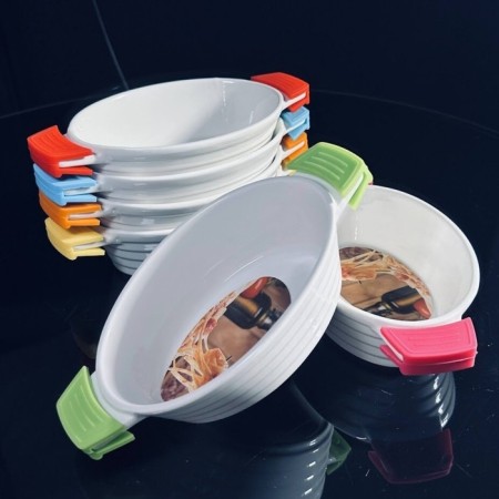 Set of Lenardi salad bowls, oval, length 19 cm, 6 pcs