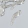 Decor for creativity Metal "Parrot" set 6 pcs silver 1.6x5.5 cm