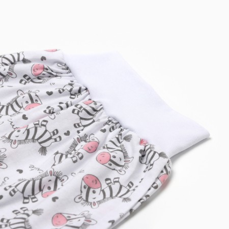 Children's sliders "Antoshka", pink/zebra color, height 68-1