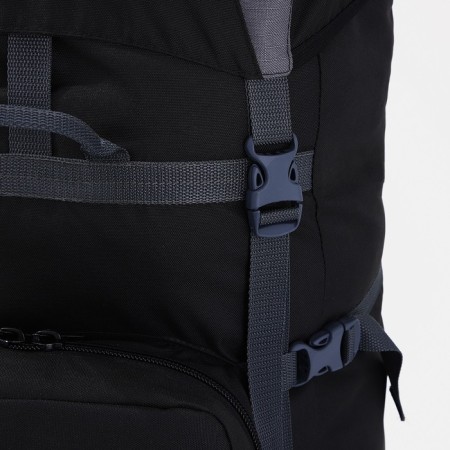 Tourist backpack, TAIF, 90 l, cord department, outer pocket, 2 side nets, black/gray color-5