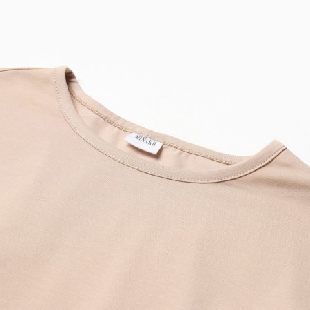 Dress female knitwear minku: Basic line beige color, rr 42-7
