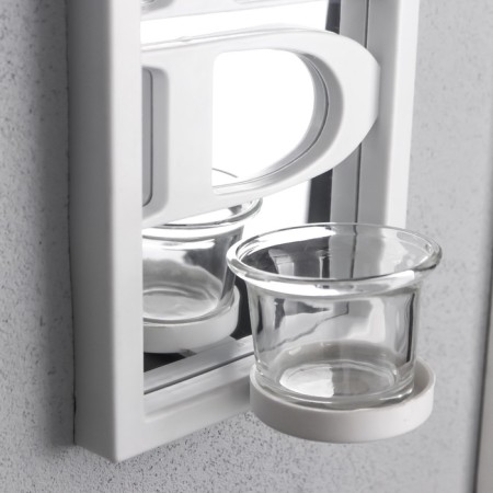Climber Plastic, glass on 1 candle "Reflection of blessing" d-4 cm white 8x12x41 cm-2