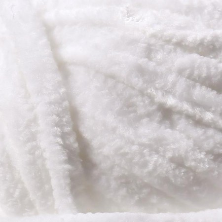 Yarn "Velluto" 100% micropoliester 68m/100g (55 white)-2