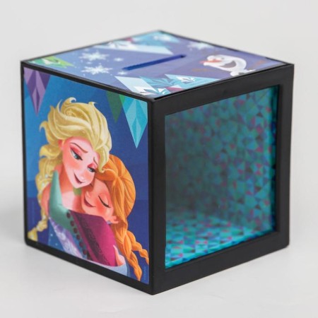 A piggy bank with a focus, 7 x 7 cm "Anna and Elsa", a cold heart-2