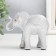 Souvenir Polystone "Silver Elephant, Pattern" 12x5x10 cm
