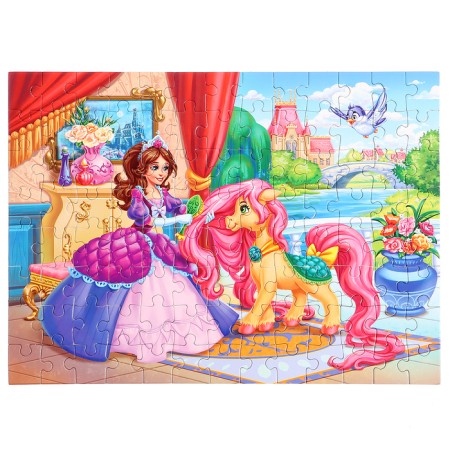 Puzzles 2 in 1 "Princesses No. 4", 104 elements in each puzzle-2