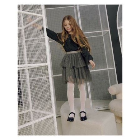 Pantyhose children from microfiber with Lurex Contte Elegant Holid, height 104-110 cm, color Pastel Pink-4
