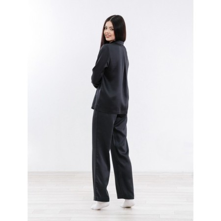 Women's pants, size 48, black color-2