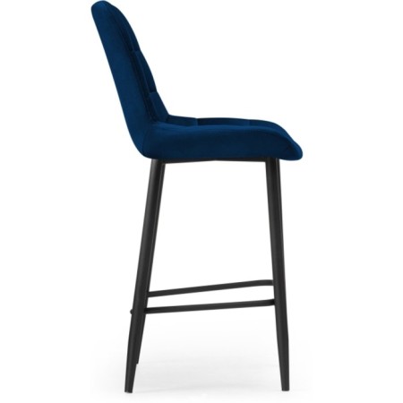 Barry Alst -Black Metal/Velur, black/blue 50x58x99 cm-2