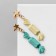 Earrings "sweets" with stars, white-green in gold